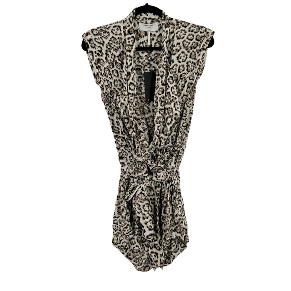 One Teaspoon Brooklyn Jumpsuit Romper Stone Leopard Animal Print - Picture 15 of 15